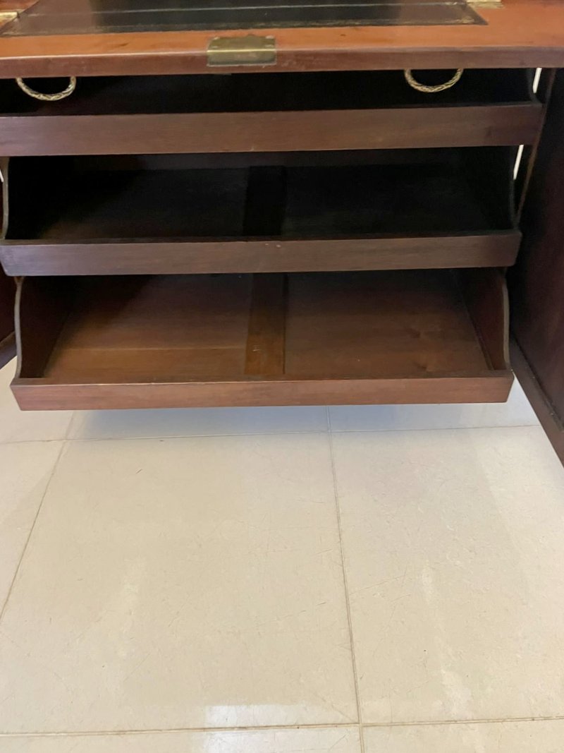 Antique George III Quality Figured Mahogany Secretaire Desk/Cabinet - Image 14